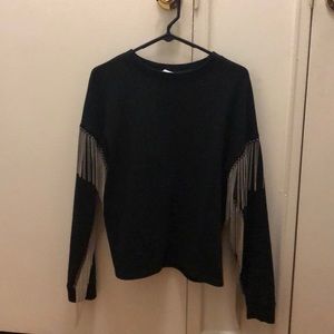 Metal fringed Japanese H&M sweatshirt